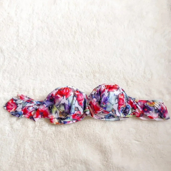 La Vie En Rose Swim Floral Off The Shoulder Bikini - Picture 1 of 6